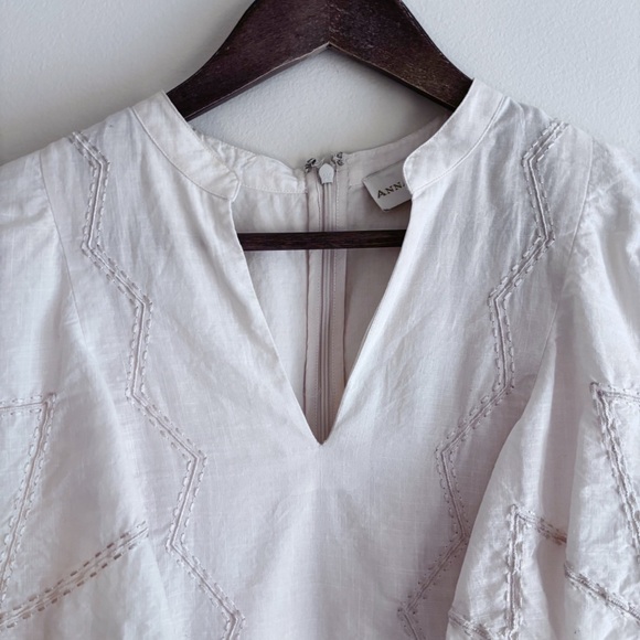 Anna Cate Becca Embroidered Blouse Medium Coastal Grandma Tuckernuck - Picture 3 of 8